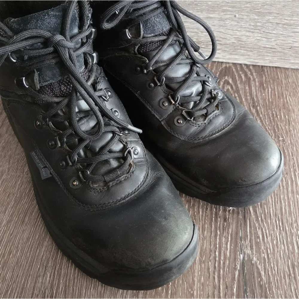 Timberland White Ledge Mid Waterproof Lace-Up Hiking Boots Black Size 9.5